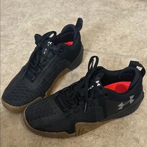 Under Armour Reign 6 Black and Neon Pink Strength Training shoes